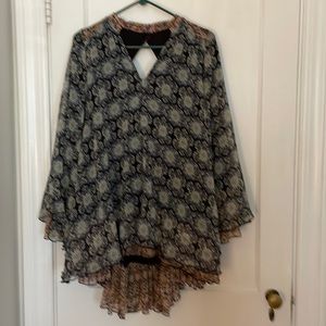 Free People shirt, multi colored, size M